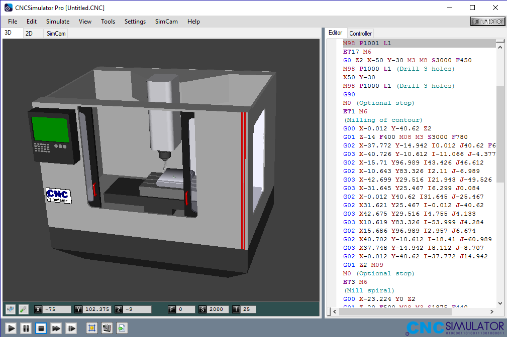 CNC Milling Simulator - SUNSPIRE®